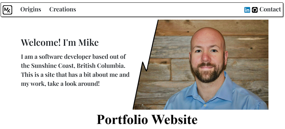 image of this website as a project